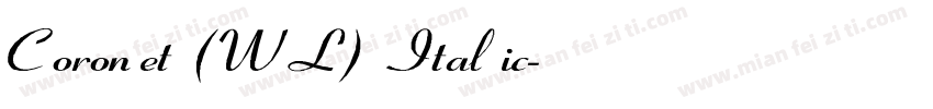Coronet (WL) Italic字体转换